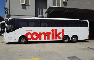 lavori di gtrafica personalizzata per autobus e minibus